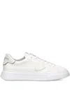 Philippe Model Minimalist Leather Sneakers In White