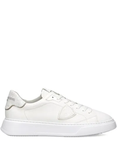 PHILIPPE MODEL TEMPLE ROUND-TOE SNEAKERS