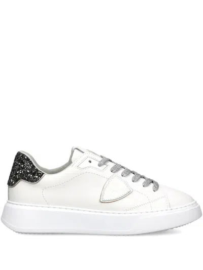 Philippe Model Temple Round-toe Sneakers In White