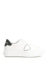 Philippe Model Temple Low Man Blanc/bleu Sneakers In Multi