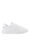 Philippe Model Temple Veau Leather Sneakers In Blanco