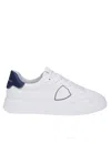 Philippe Model Temple Low White Blue Sneaker In White