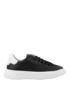 Philippe Model Black Leather Sneakers In Negro