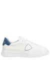 Philippe Model Temple Low White Blue Sneaker In White