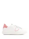 Philippe Model Low Top Leather Sneakers With Contrast Heel Tab