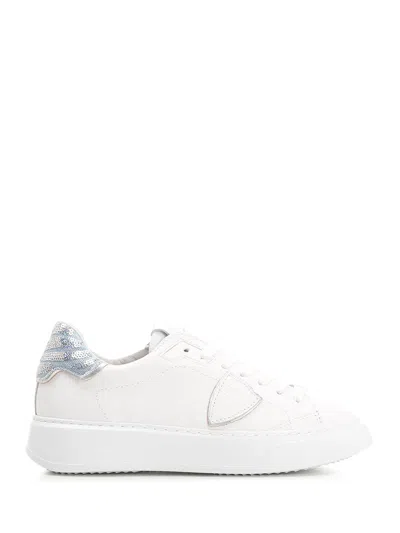 PHILIPPE MODEL TEMPLE SNEAKERS WHITE