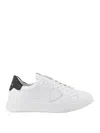 Philippe Model Temple Low Sneakers In White Leather In White