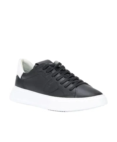 Philippe Model Temple Veau Low-top Sneakers In Black