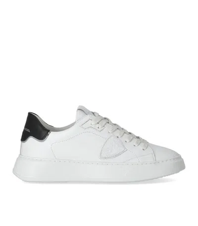 PHILIPPE MODEL PHILIPPE MODEL TEMPLE WHITE BLACK LEATHER SNEAKER