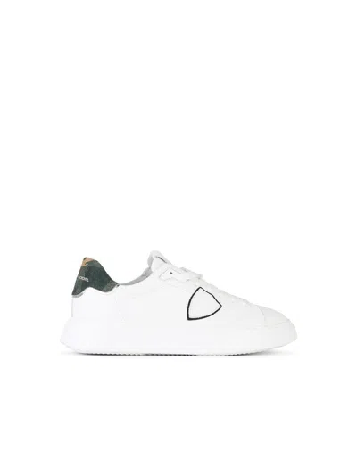 Philippe Model 'temple' White Leather Sneakers