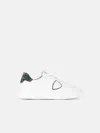 Philippe Model Temple Veau Lace-up Leather Sneakers In White