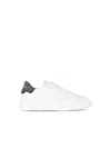 Philippe Model 'temple' White Leather Sneakers In White