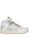 Philippe Model Textured High-top Sneakers In White