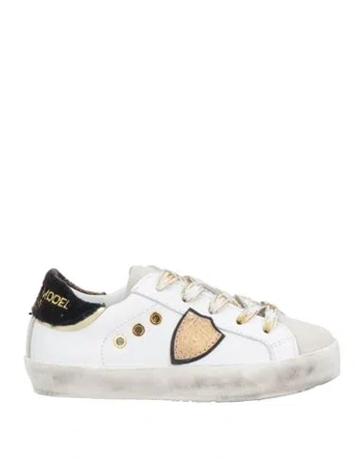 Philippe Model Babies'  Toddler Girl Sneakers White Size 10c Calfskin, Thermoplastic Polyurethane, Polyethyle