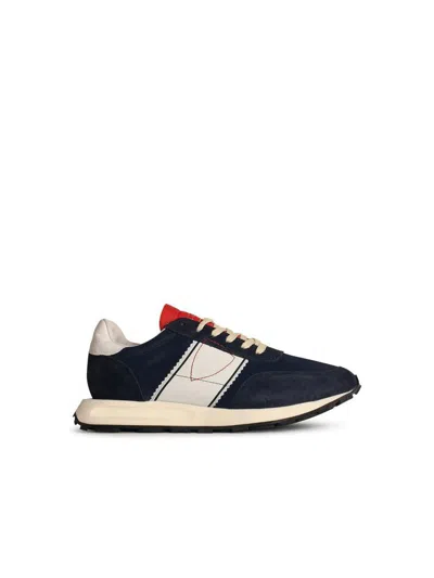 Philippe Model 'tour' Blue Fabric Blend Sneakers