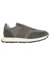Philippe Model Low Top Sneakers Mesh Panels In Mondial Vintage Anthracite