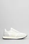 Philippe Model Low-top Rubber Sole Sneakers With Suede Overlays In White