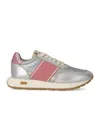 Philippe Model Tour Low Vintage Metal Argent Rose Sneaker In Silver