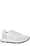 Philippe Model Textured White Leather Sneakers With Aesthetic In White