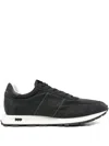 Philippe Model Low Top Sneakers With Rubber Sole And Suede Accents In Black