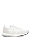Philippe Model Tour Low Sneakers In White Suede And Fabric