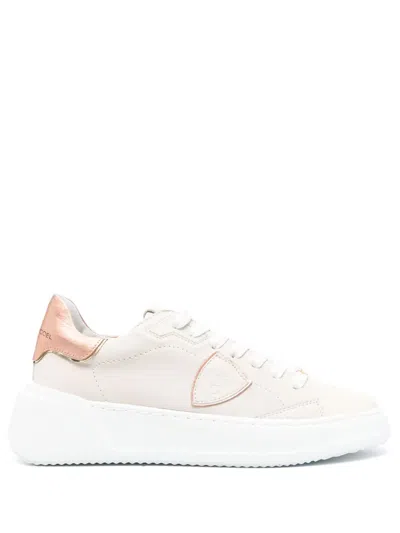 Philippe Model Tres Temple Sneakers In Nude