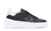 Philippe Model Paris Black And White Leather Sneakers In Black