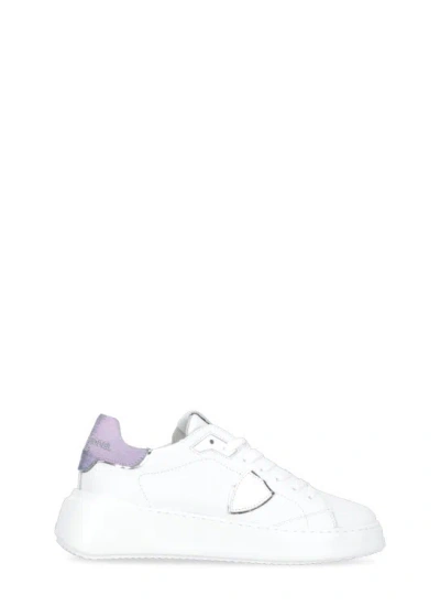 Philippe Model Tres Temple Sneakers In White
