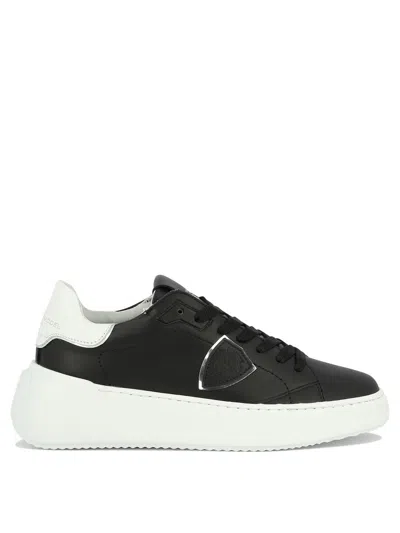 Philippe Model Tres Temple Low-top Sneakers In Black  