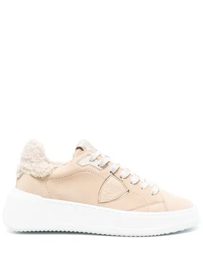 Philippe Model Tres Temple Sneakers In Neutral
