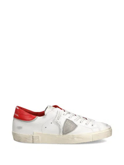 Philippe Model Triangle-patch Sneakers In White