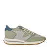Philippe Model Tropez Grey Sage Sneaker In Green