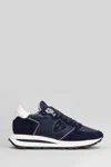 Philippe Model Tropez Haute Low Blue Sneaker In Blue