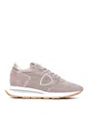 Philippe Model Sneaker In Breathable Technical Fabric And Suede In Beis