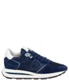 Philippe Model Tropez Sneakers In Technical Fabric And Suede Color Blue In Blue
