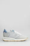 Philippe Model Tropez Haute Sneakers In Grey Suede And Fabric In Grey