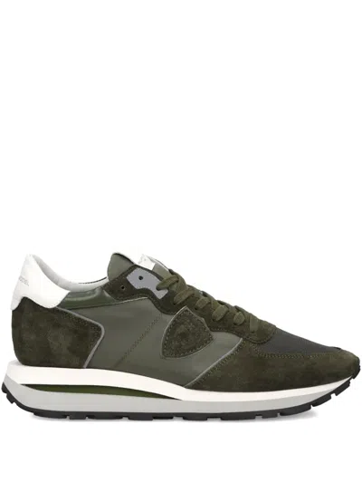 PHILIPPE MODEL TROPEZ HAUTE SUEDE-PANELLED SNEAKERS
