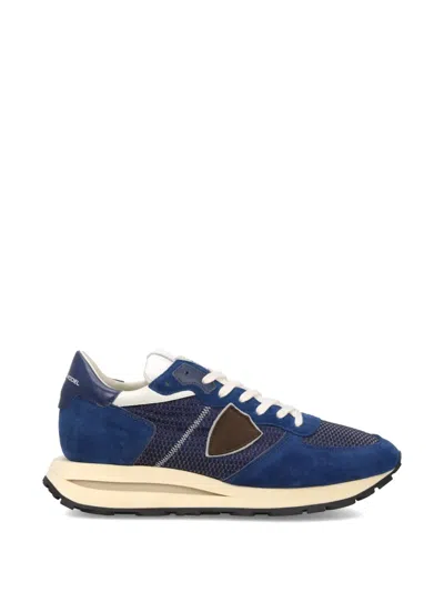 Philippe Model Tropez Haute Suede-panel Sneakers In Blue