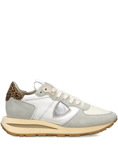 Philippe Model Tropez Leopard Panel Trainers In Gray