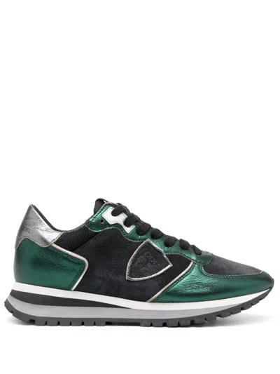 Philippe Model Trpx Leather Low-top Sneakers In Black