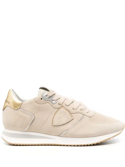 Philippe Model Trpx Leather Sneakers In Neutrals