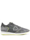 Philippe Model Trpx Running Leather Sneakers In Grey