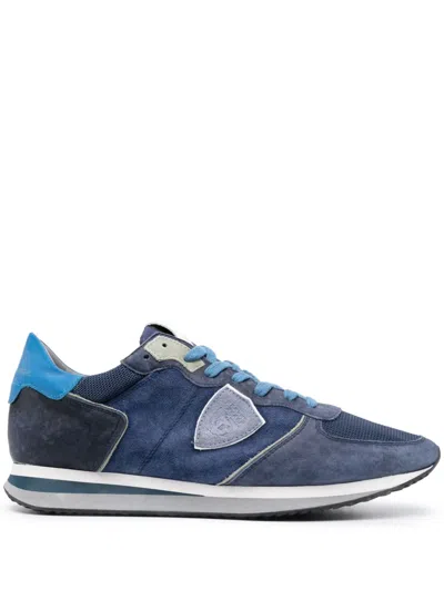 Philippe Model Trpx Running Suede Sneakers In Blue
