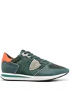 Philippe Model Trpx Running Suede Sneakers In Green
