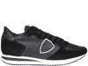 Philippe Model Branded Leather Sneakers In Black
