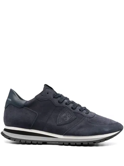 Philippe Model Trpx Suede Low-top Sneakers In Blue