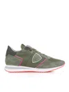 Philippe Model Military Green Womens Trpx Low Sneakers In Dark Green