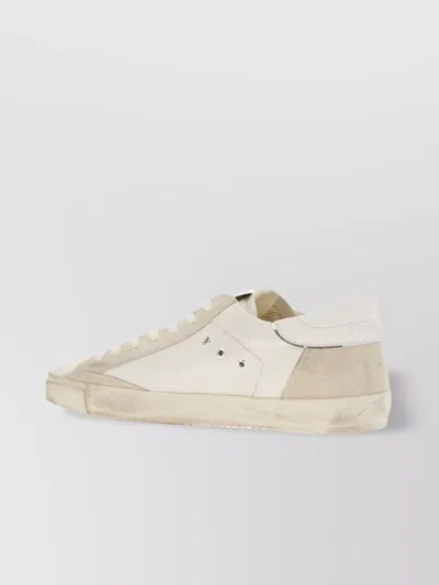 Philippe Model Two-tone Leather Sneakers With Padded Ankle