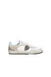 Philippe Model Veau Crackle Blanc Ciel Sneakers In Multi