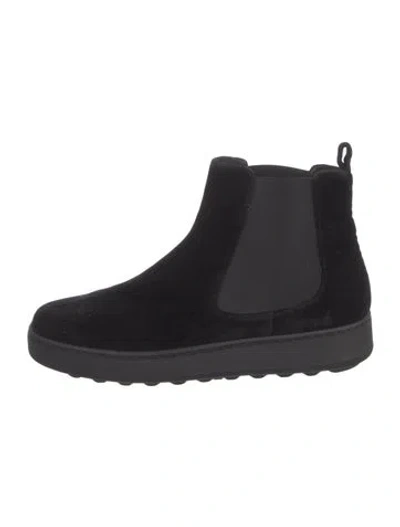 Pre-owned Philippe Model Velvet Chelsea Boots In Black